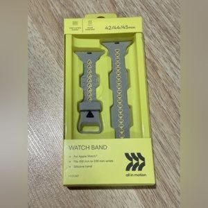 NIB - All In Motion Apple Watch Silicone Band 42/44/45 MM - Functional Gray